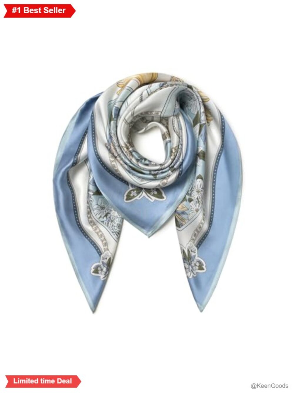 100% Mulberry Silk Scarf 35" Square Lightweight Headscarf Gift Boxed
